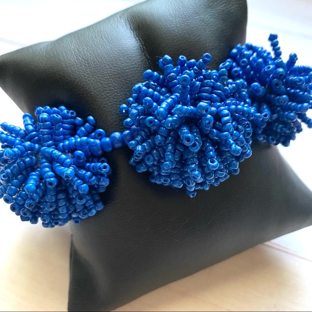 Y2K Blue Beaded Stretch Bracelet